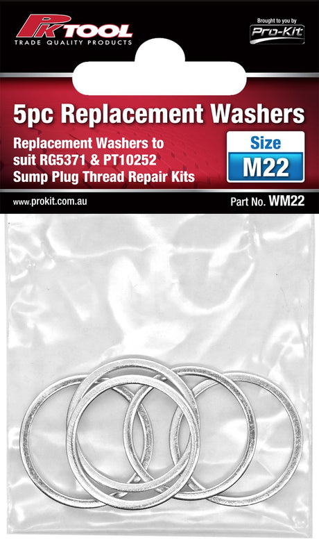 5pc Replacement Washers - PKTool | Universal Auto Spares
