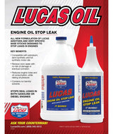 Engine Oil Stop Leak 946 mL/1 Gallon Additives - Lucas Oil | Universal Auto Spares