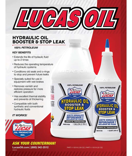 Hydraulic Oil Booster & Stop Leak - Lucas Oil
