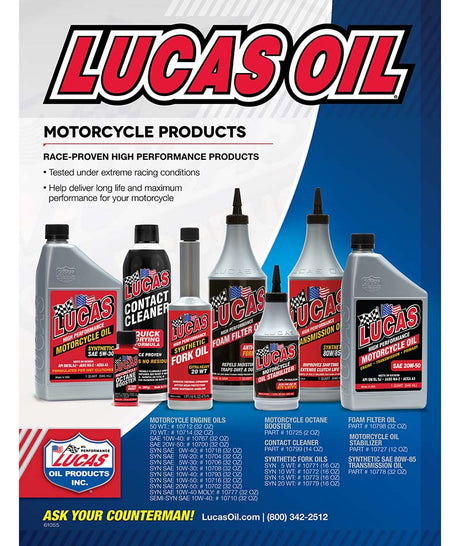Motorcycle Oil Stabilizer 12 Ounce - Lucas Oil