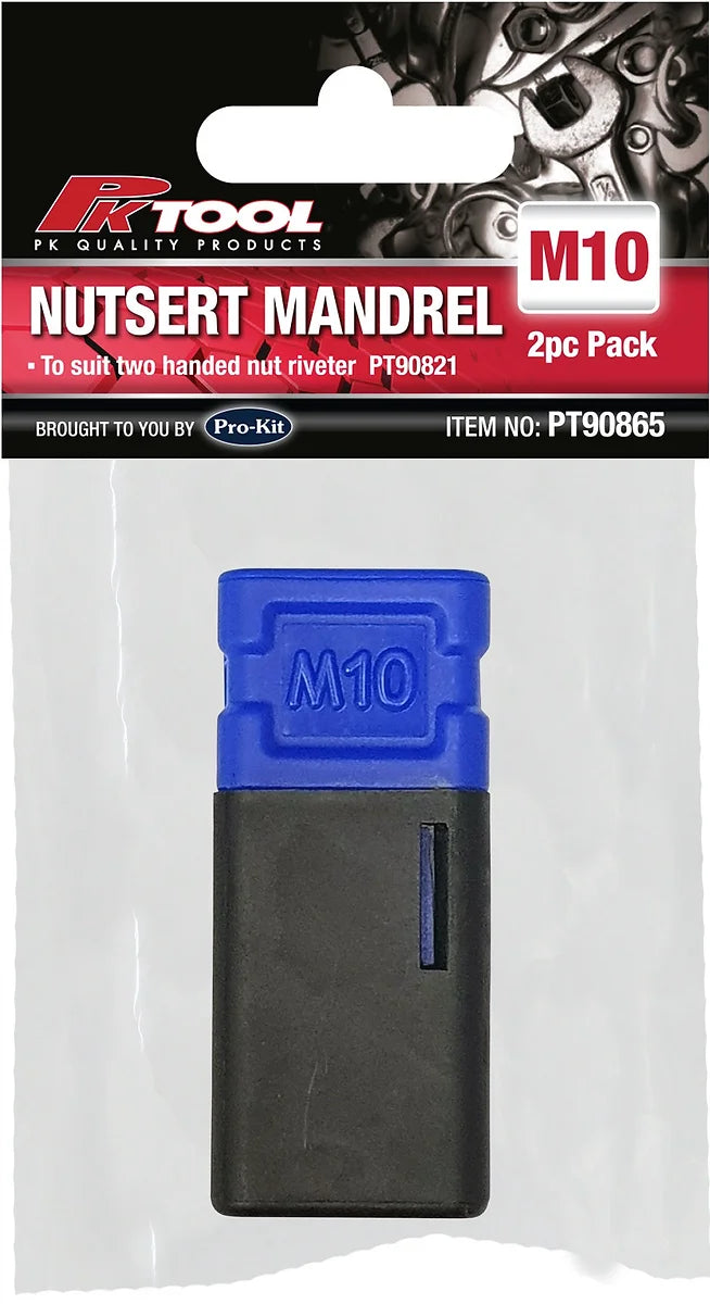 Nutsert Mandrel M3, M4, M5, M6, M8, M10 Replacement For 2 Handed Nut Rivet - PKTool M10