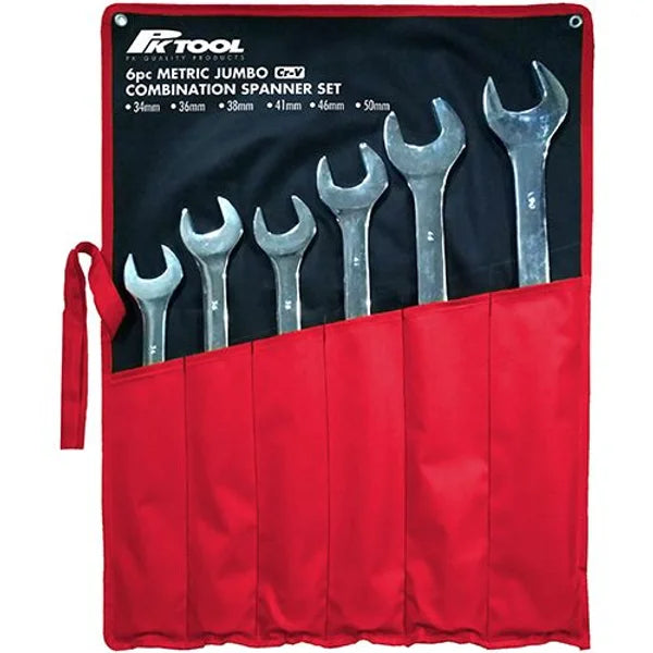 Spanner Set 6 Pieces Combination Metric Jumbo - PKTool | Universal Auto Spares