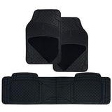 Mat Set 3 Piece Carpet And Rubber Black Odourless Rubber - PC Procovers | Universal Auto Spares