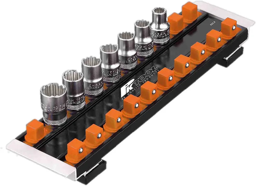 Magnetic Socket Rail Dual Aluminium Rail, 300mm Length - PKTool | Universal Auto Spares
