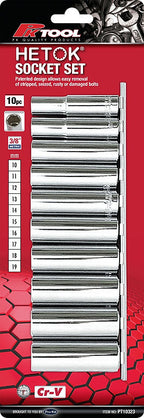 Metric 3/8” DR 10 Piece Hetok Deep Socket Set - PKTool