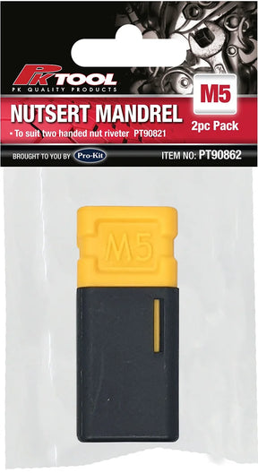 Nutsert Mandrel M3, M4, M5, M6, M8, M10 Replacement For 2 Handed Nut Rivet - PKTool M5