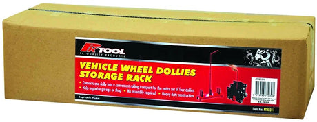 Vehicle Wheel Dollies Storage Rack, Rust Resistant Finish - PKTool | Universal Auto Spares