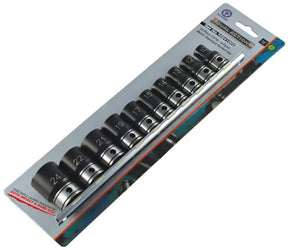 10 Piece 1/2 Drive 6-Point Metric, Standard Socket Set - Impact Tools
