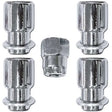 Lock Nut Set 5 Pieces, 4 Sizes of Mag Wheel Chrome - ProTyre | Universal Auto Spares