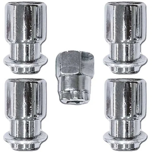 Lock Nut Set 5 Pieces, 4 Sizes of Mag Wheel Chrome - ProTyre | Universal Auto Spares