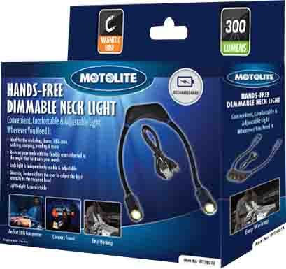 Rechargeable Hands Free Dimmable Neck Light Lightweight & Comfortable - Motolite | Universal Auto Spares