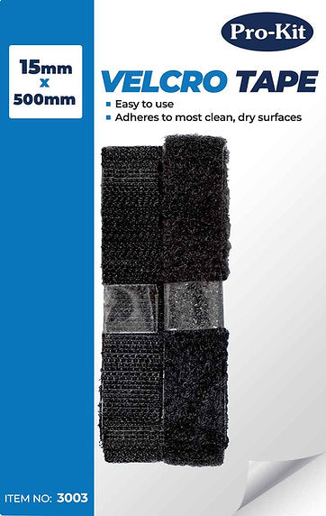 Tape Velcro 500mm x 15mm, Adheres to Most Clean, Dry Surfaces - Pro-Kit | Universal Auto Spares
