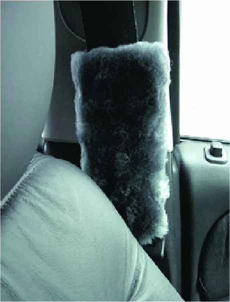 Seat Belt Buddies Charcoal Sheep Skin - PC Procovers | Universal Auto Spares