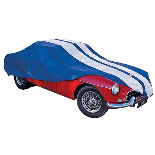 Show Car Cover Soft Velvet Material 4.95 L x 1.78 W x 1.3mtr H - PC Procovers Blue & White