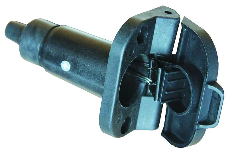 Trailer Socket 7 Pin Small Round Plastic - LoadMaster | Universal Auto Spares