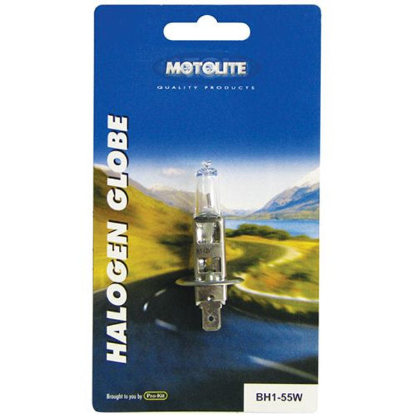 Headlamp Globes H1 55W Blister Pack Halogen - Motolite