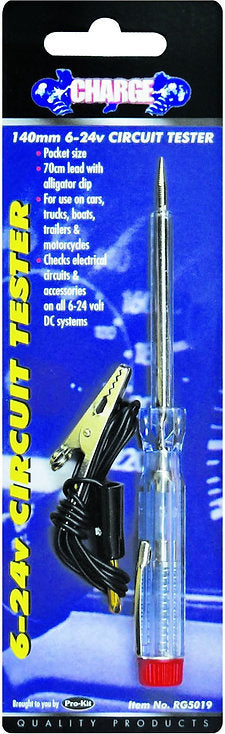 Circuit Tester 6-24V 140mm - Charge | Universal Auto Spares