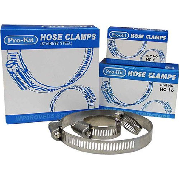 Hose Clamp 10 Piece Box 12.7mm X 78-102mm (3 1/16"-4 1/16") - Pro-Kit