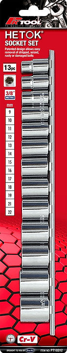 Metric 3/8” Dr 13 Piece Hetok Socket Set - PKTool