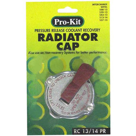 Radiator Cap With Pressure Release Lever - Pro-Kit | Universal Auto Spares