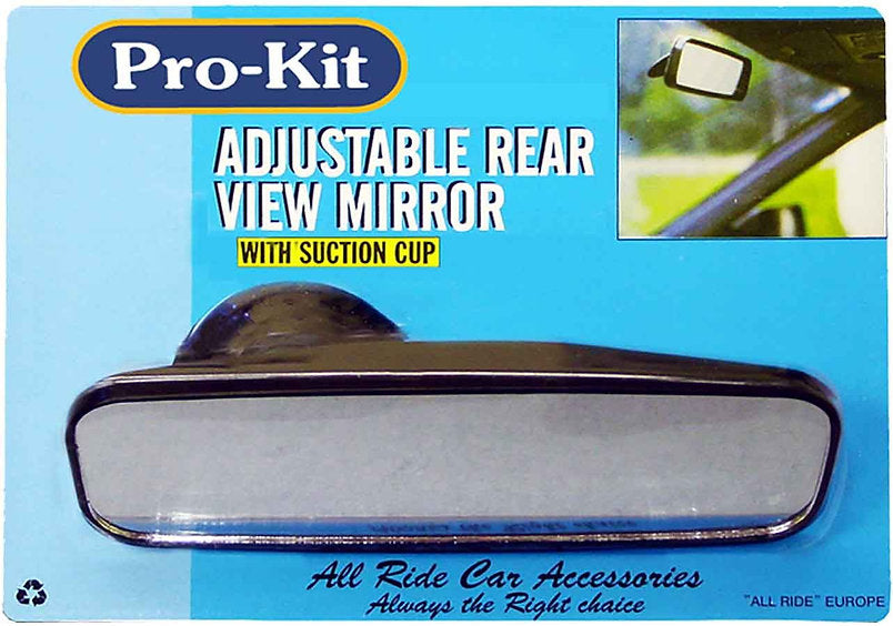 Mirror 1 Piece Rear View Adjustable With Suction Cup - Pro-Kit | Universal Auto Spares