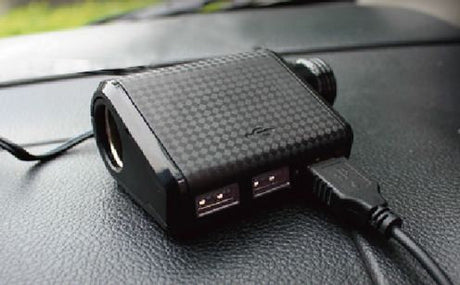 Cigarette Lighter Accessory Socket With 3 USB - Charge | Universal Auto Spares