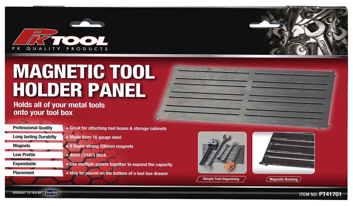 Magnetic Tool Holder Panel, Long Lasting,16-Gauge Steel - PKTool | Universal Auto Spares