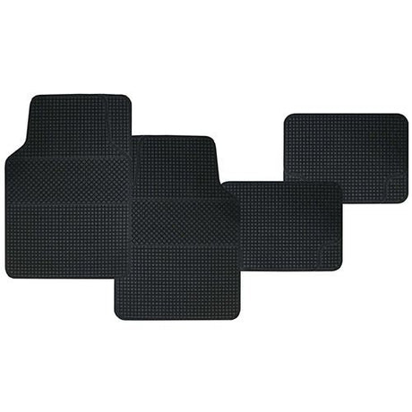 Mat Set 4 Piece Rubber Black Odourless Rubber - PC Procovers | Universal Auto Spares