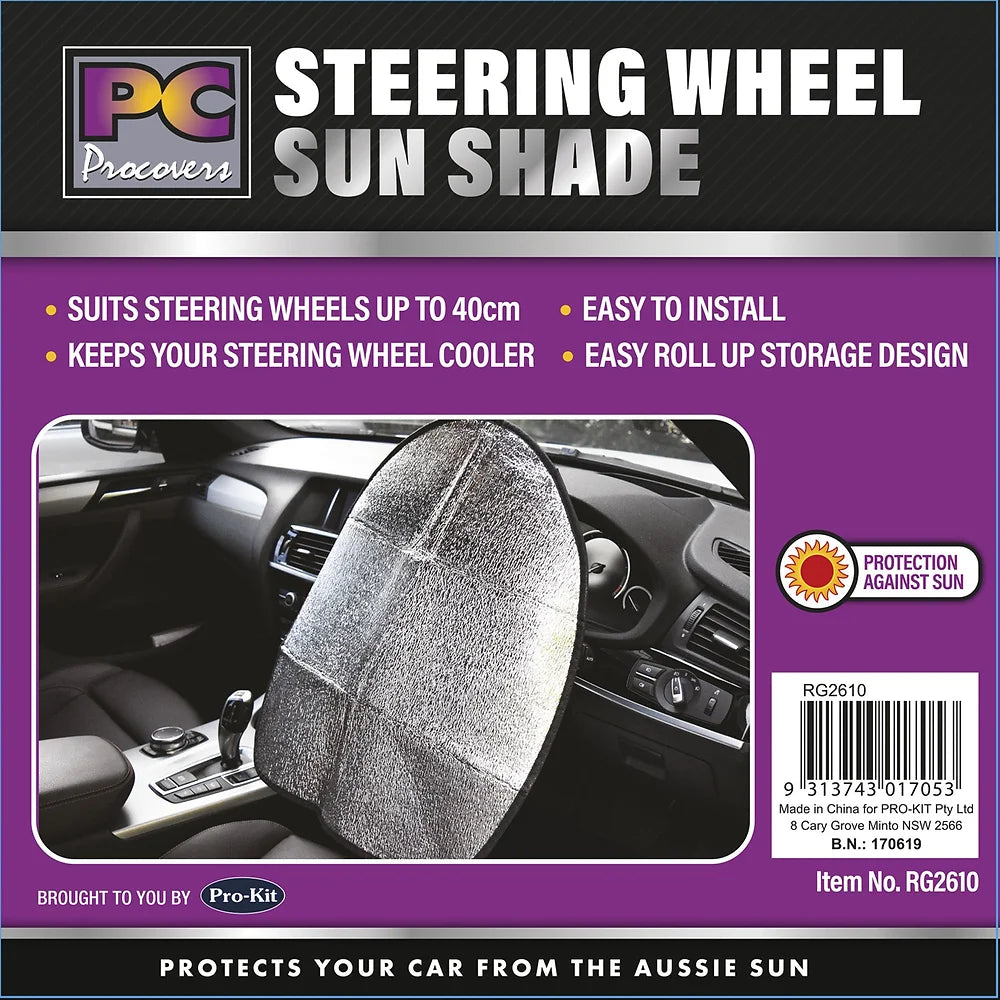 Steering Wheel Twist Sun Shade 40cm - PC Procovers | Universal Auto Spares