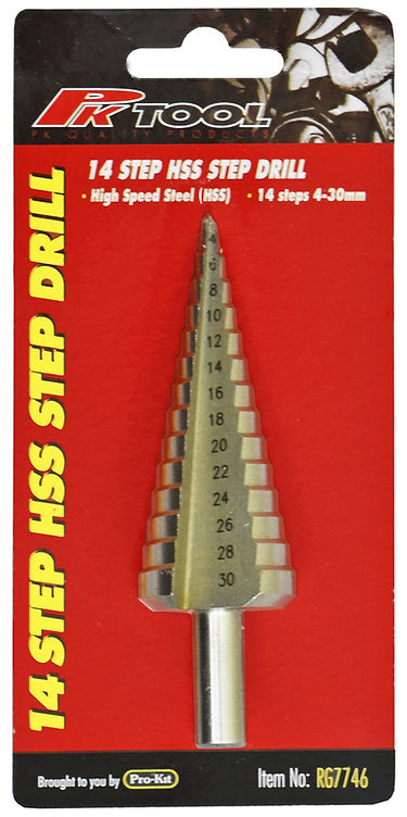 Large 14 Step Step Drill Professional Quality - PKTools | Universal Auto Spares