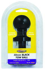 Tow Ball Black 50mm With 52mm Thread - LoadMaster | Universal Auto Spares