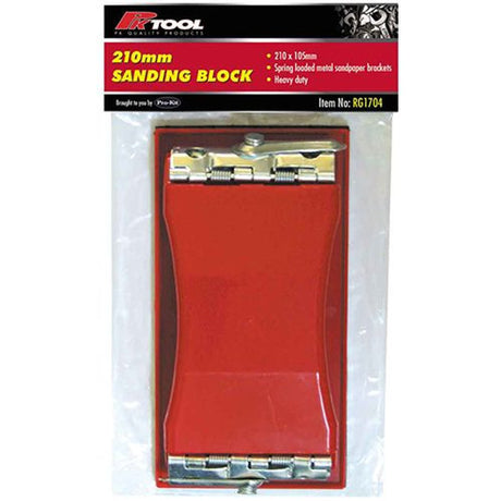Sanding Block Large With Metal Brackets Large 210 x 105mm - PKTool | Universal Auto Spares