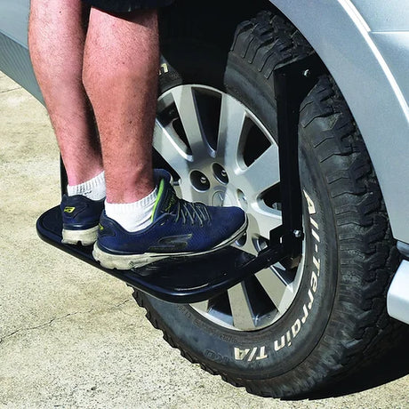 Wheel Step Adjustable Height Steel Frame, Non-Slip Step Pad - LoadMaster | Universal Auto Spares