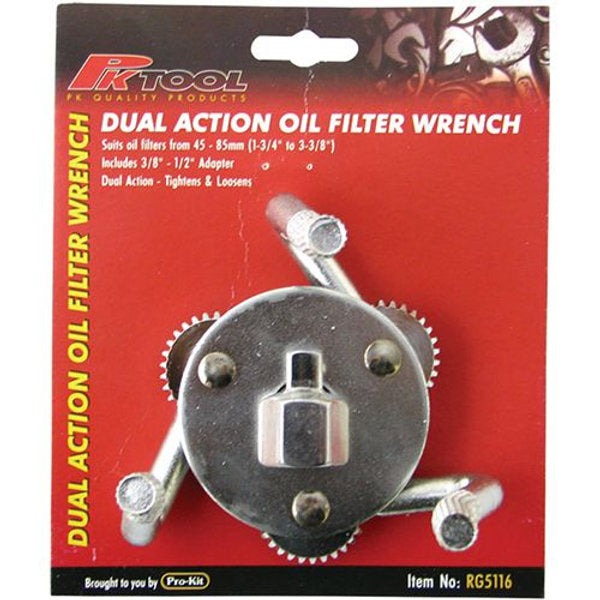 Oil Filter Wrench - 3 Claw 45-85mm - PKTool