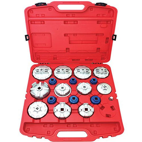 Oil Filter Removal Kit 18 Piece Cup Style Kit For Cartridge Filters