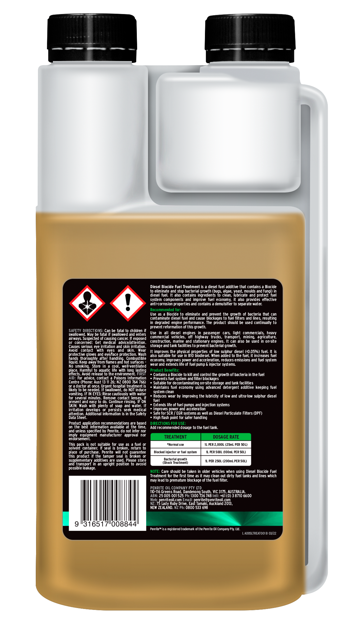 Diesel Biocide Fuel Treatment - Penrite