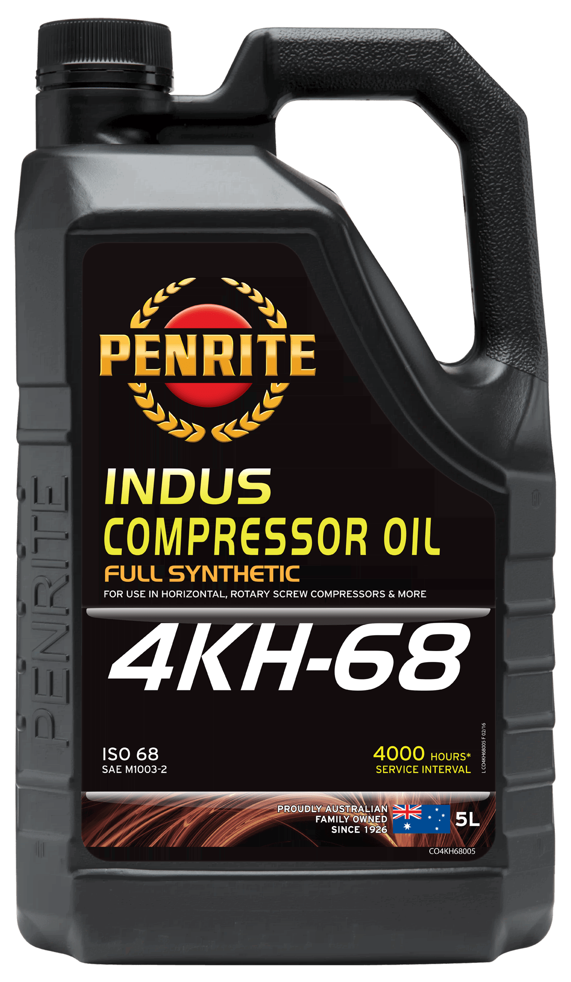 INDUS Compressor Oil 4KH ISO 68 5L - Penrite  4 X 5 Litre (Carton Only) | Universal Auto Spares