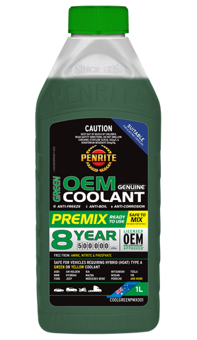 Green OEM Coolant Premix - Penrite 1L