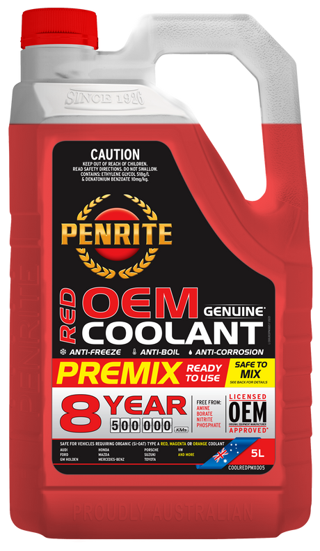 Red OEM Coolant Premix - Penrite | Universal Auto Spares