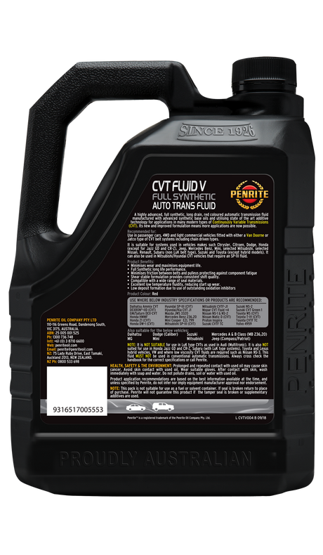 CVT FLUID V (FULL SYN) - Penrite | Universal Auto Spares