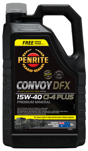 CONVOY DFX 15W-40 (Premium Mineral) - Penrite 4 X 5 Litre (Carton Only) Default Title