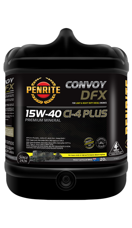 CONVOY DFX 15W-40 (Premium Mineral) - Penrite  4 X 5 Litre (Carton Only) | Universal Auto Spares