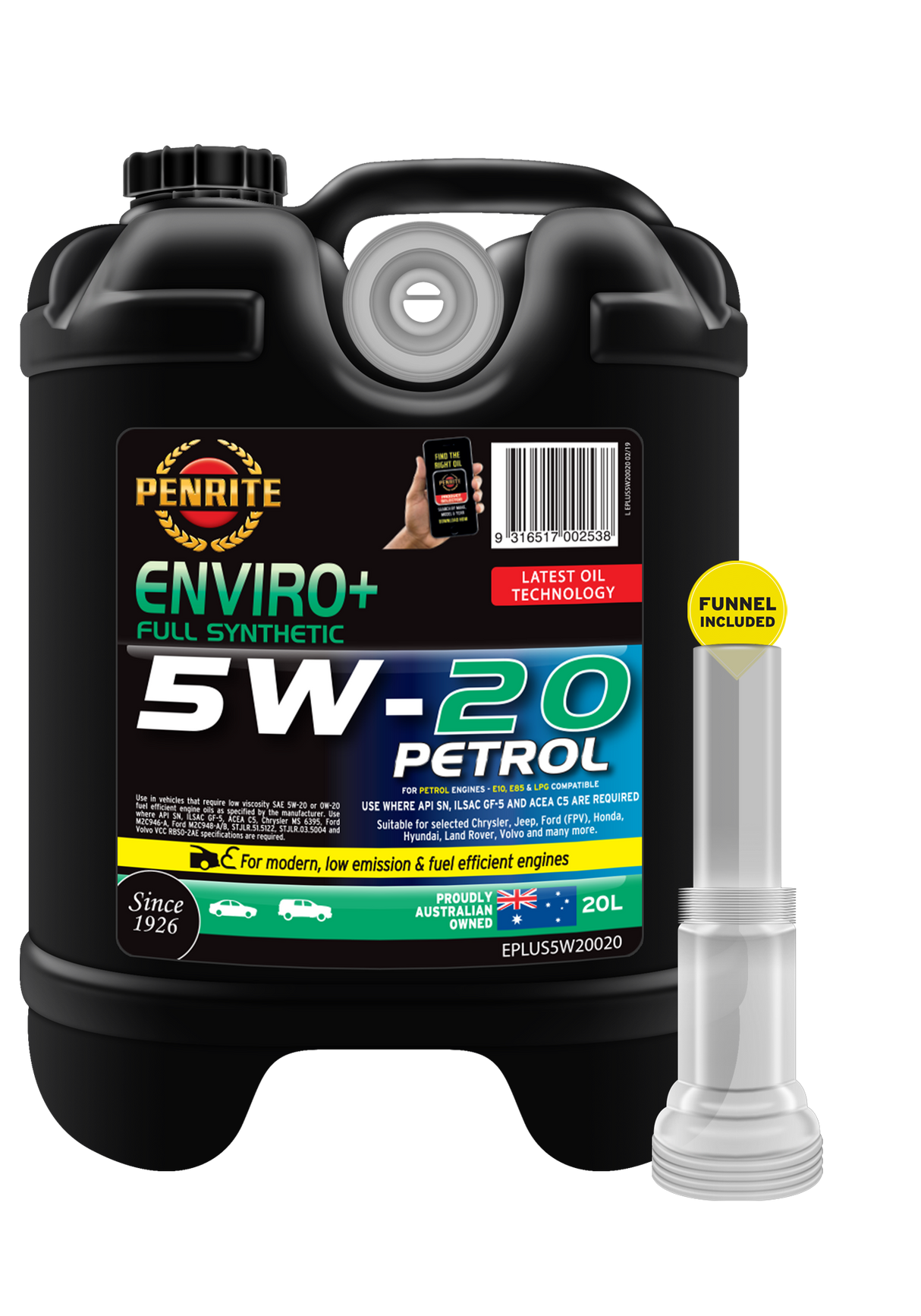 ENVIRO+ 5W-20 (FULL SYN.) - Penrite | Universal Auto Spares