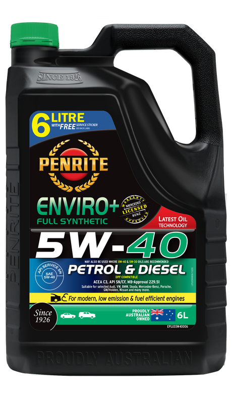 ENVIRO+ 5W-40 (FULL SYN) - Penrite | Universal Auto Spares