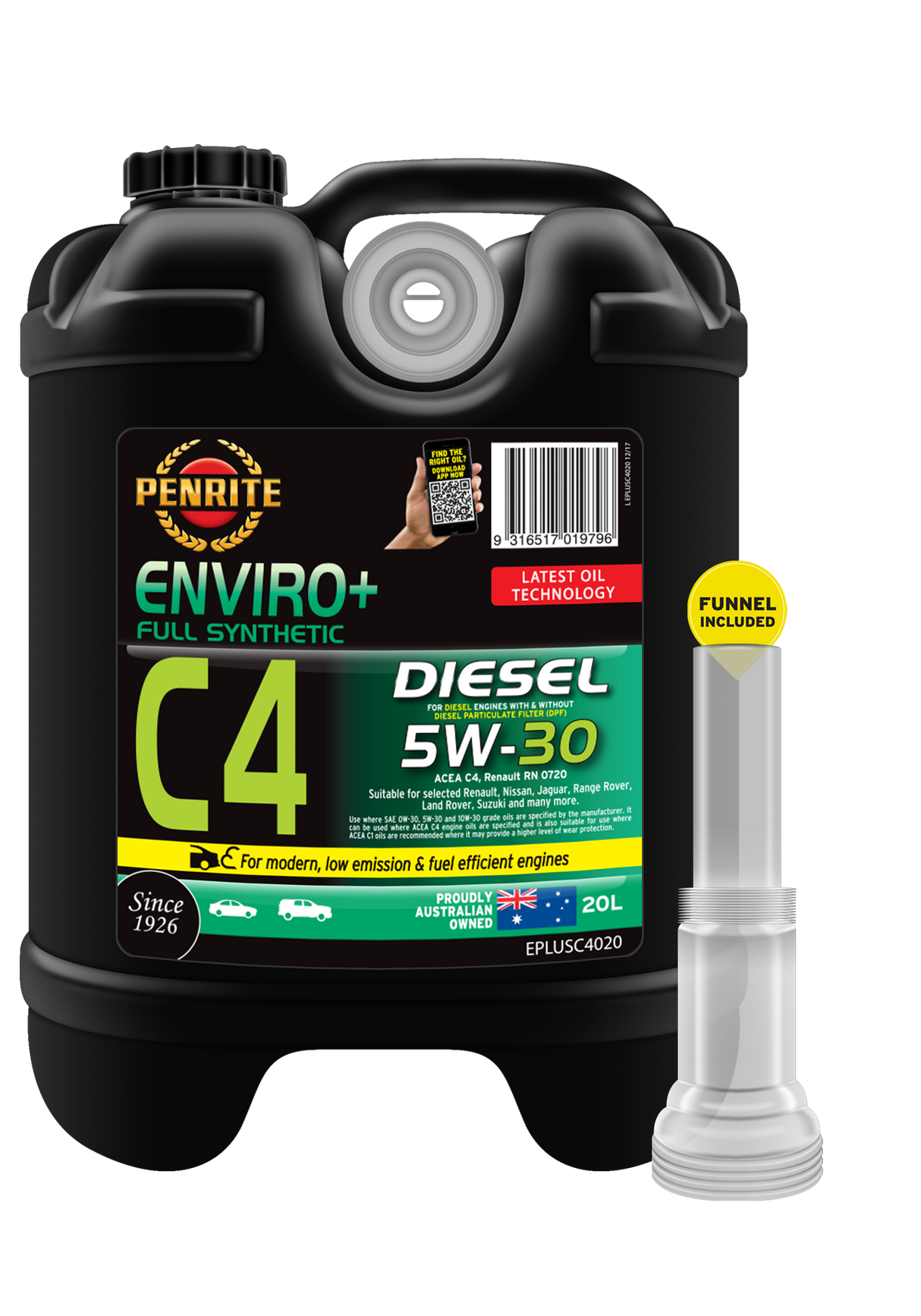 ENVIRO+ C4 5W-30 (FULL SYN) - Penrite | Universal Auto Spares