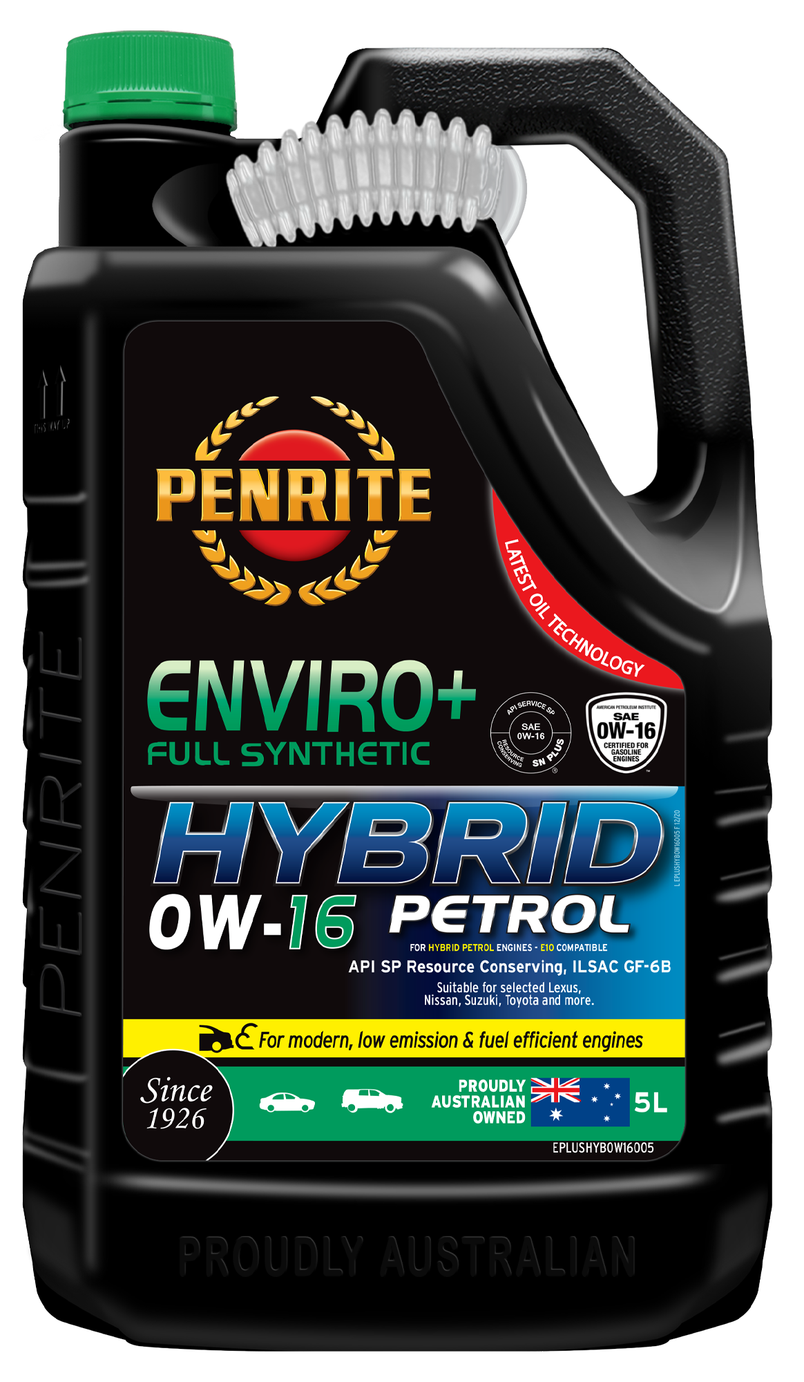 ENVIRO+ HYBRID 0W-16 (FULL SYN) 5L - Penrite | Universal Auto Spares