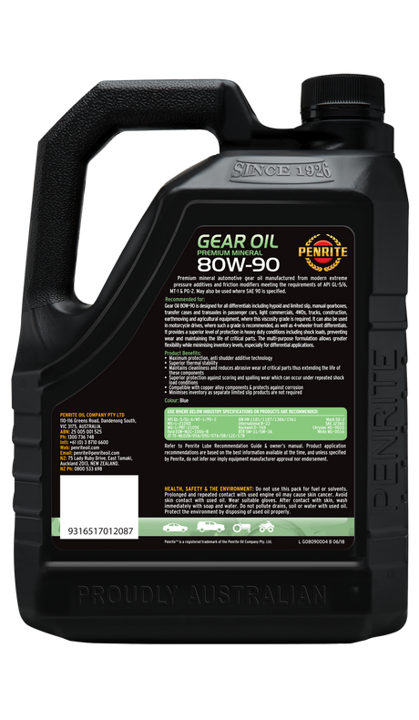 GEAR OIL 80W-90 (Mineral) - Penrite | Universal Auto Spares