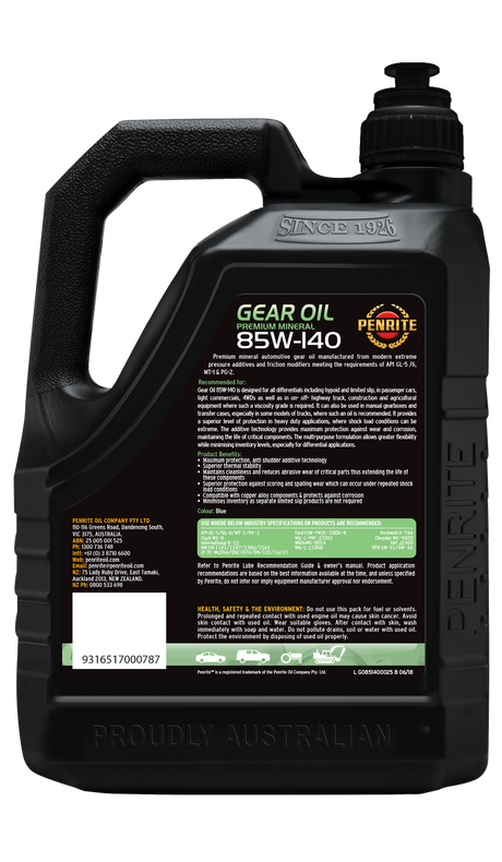 GEAR OIL 85W-140 (Mineral) - Penrite | Universal Auto Spares