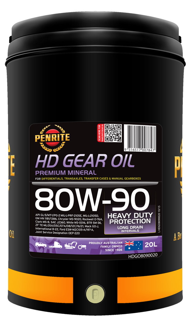 HD Gear Oil 80W-90 (Mineral) 20L - Penrite | Universal Auto Spares