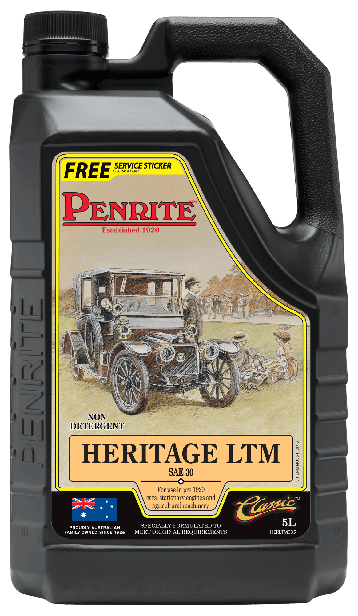 Heritage LTM SAE 30 (Mineral) 5L - Penrite   4 X 5 Litre (Carton Only) | Universal Auto Spares